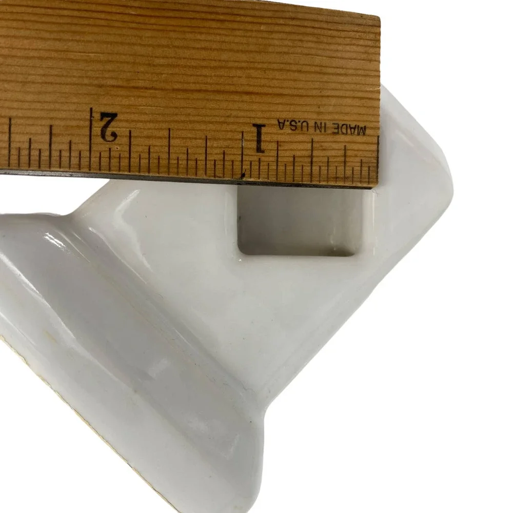 Vintage Ceramic Towel Bar Brackets for Square Rod Bathroom Restoration
